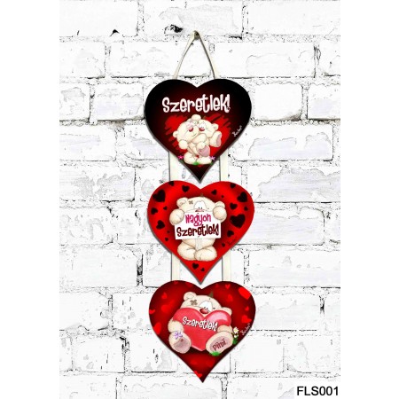 3 Részes Dekor Szív Tábla