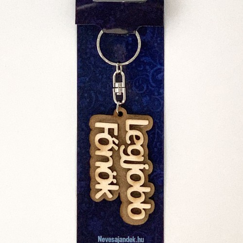 Fa Neves Kulcstartó