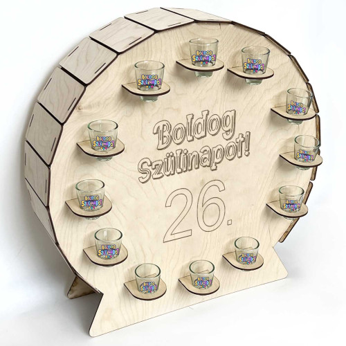 Vicces Pálinkás Pohártartó Hordó