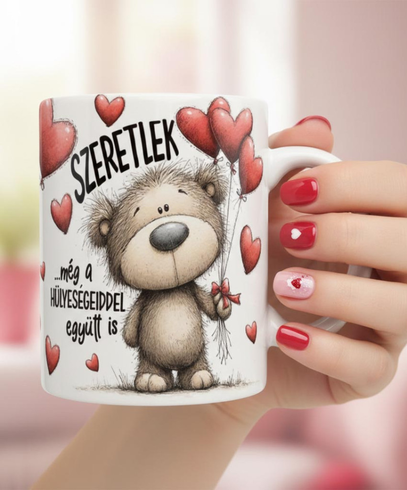 2026 Valentin-napi ajándék ötlet – Vicces bögre őszinte pároknak