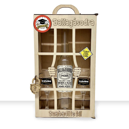 Börtönös Pálinkás Italos Szett Grappás Pohárral